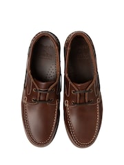 Voščeno rjava barva - Loake Lymington Eyelet Boat čevlji - Slika 4 iz 4