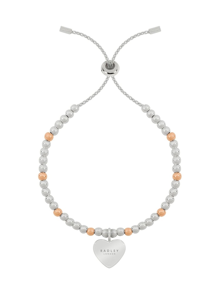 Radley Silver Plated Heart Charm Slider Bracelet - Image 1 of 4 Radley Silver Plated Heart Charm Slider Bracelet - Image 1 of 4