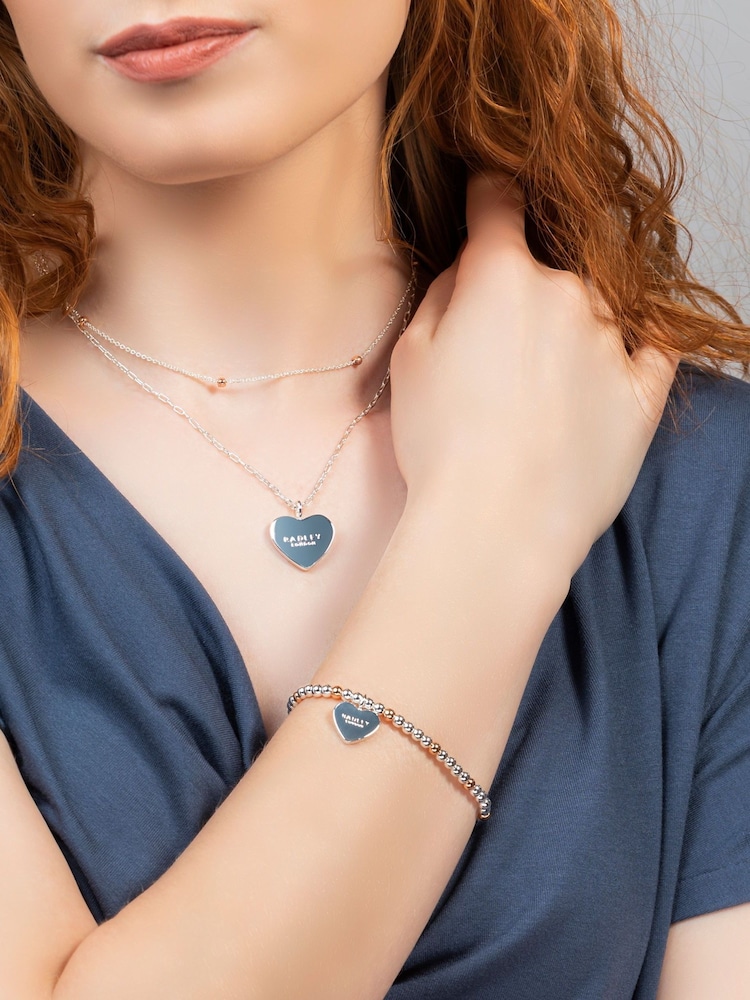 Radley Silver Plated Heart Charm Slider Bracelet - Image 2 of 4 Radley Silver Plated Heart Charm Slider Bracelet - Image 2 of 4