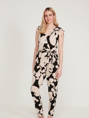 M&Co Black Paisley Print Jumpsuit - Image 4 of 6