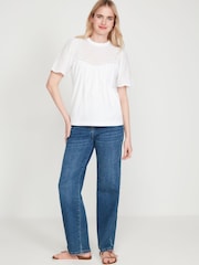M&Co White Broderie Woven Top - Image 2 of 6