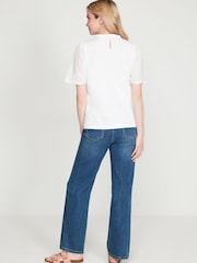 M&Co White Broderie Woven Top - Image 3 of 6