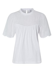 M&Co White Broderie Woven Top - Image 6 of 6