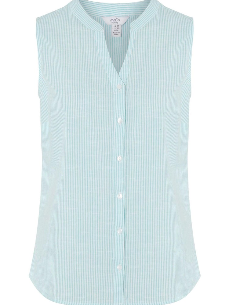 M&Co Green Petite Stripe Shirt - Image 5 of 5