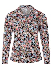 M&co Jersey-Hemd mit Blumenprint, Schwarz, Kurzgrösse - Bild 5 von 5