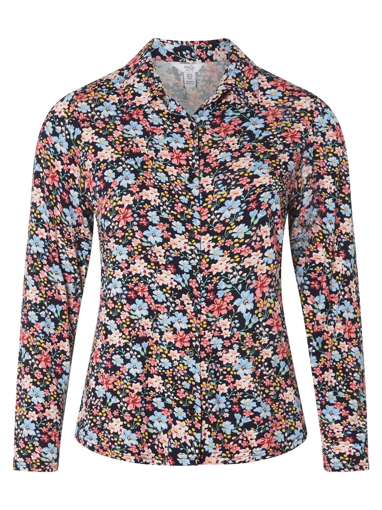 M&co Jersey-Hemd mit Blumenprint, Schwarz, Kurzgrösse - Bild 5 von 5