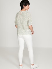 M&co Petite Bluse mit Vichykaros, Grün - Bild 5 von 6