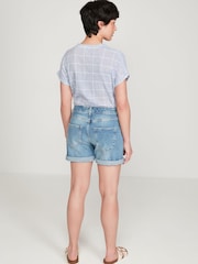 M&Co Blue Petite Check Top - Image 5 of 6