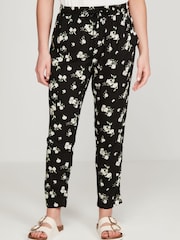 M&co Geblümte Hose, Schwarz (Kurzgröße) - Bild 4 von 4