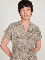 M&co Hemdkleid mit Leopardenmuster, Natur, Kurzgröße - Bild 4 von 5