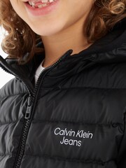 Calvin Klein Jeans Boys Black Down Logo Jacket - Image 3 of 7