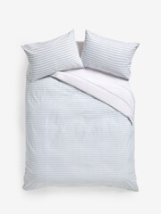 2 Pack Blue Stripe Reversible Duvet Cover and Pillowcase Set - Image 9 of 9