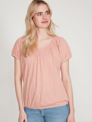 M&co Boho-Top mit Lochstickerei, Pink - Bild 2 von 6