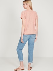 M&co Boho-Top mit Lochstickerei, Pink - Bild 3 von 6