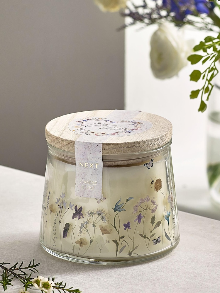 Lilac Purple Floral Peach and Peony Blossom Candle - Image 1 of 4 Lilac Purple Floral Peach and Peony Blossom Candle - Image 1 of 4