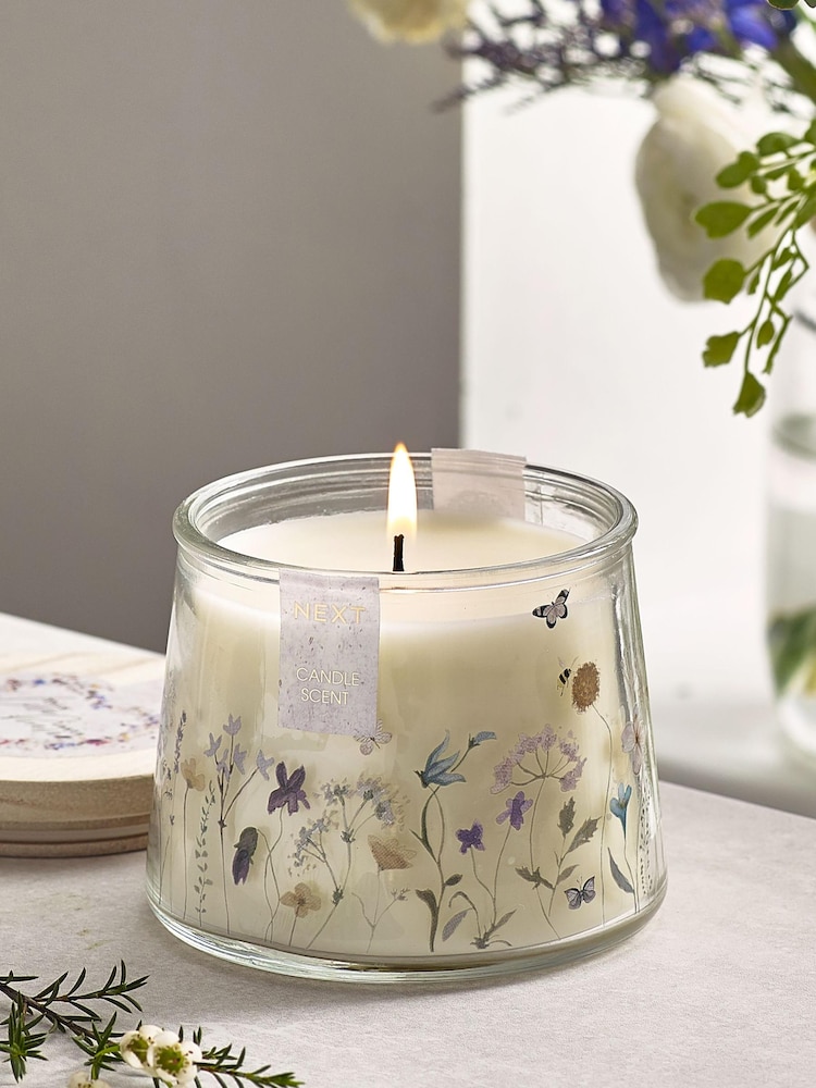 Lilac Purple Floral Peach and Peony Blossom Candle - Image 2 of 4 Lilac Purple Floral Peach and Peony Blossom Candle - Image 2 of 4