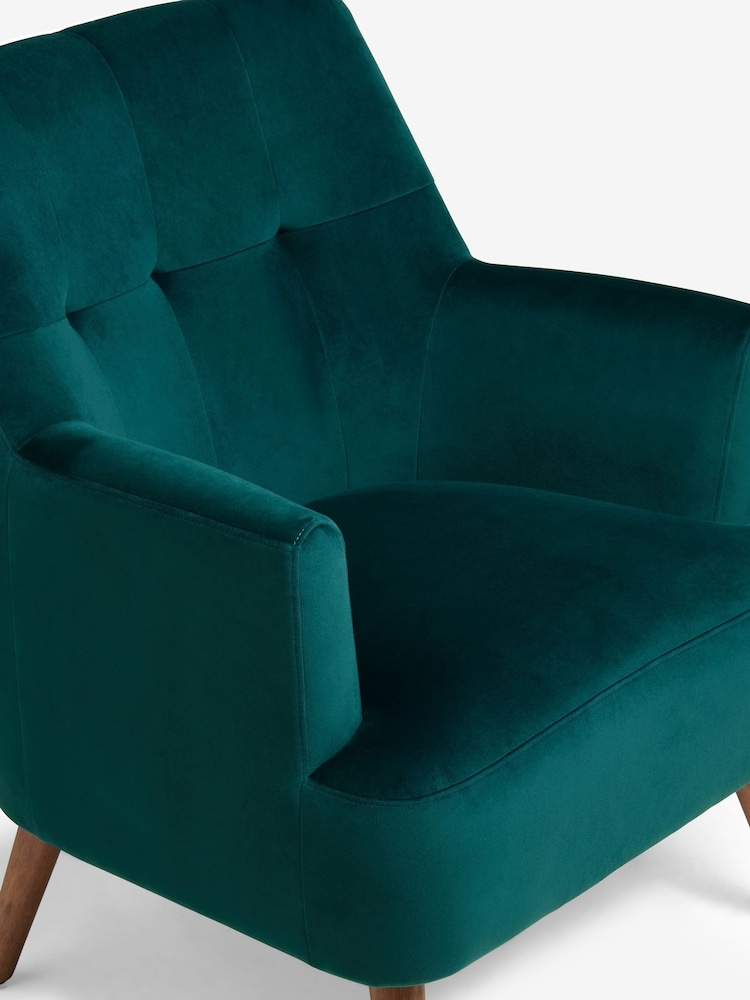 Soft Velvet Juniper Teal Carter Armchair - Image 2 of 9