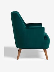 Soft Velvet Juniper Teal Carter Armchair - Image 7 of 9