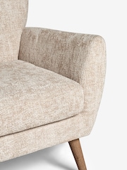 Chunky Chenille Oyster Natural Wilson II Highback Armchair - Image 2 of 9