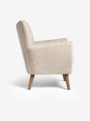 Chunky Chenille Oyster Natural Wilson II Highback Armchair - Image 7 of 9