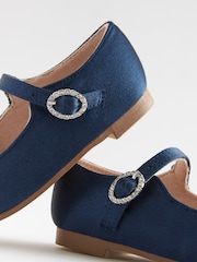 Navy Blue Standard Fit (F) Bridesmaid Collection Mary Jane Occasion Shoes - Image 3 of 3