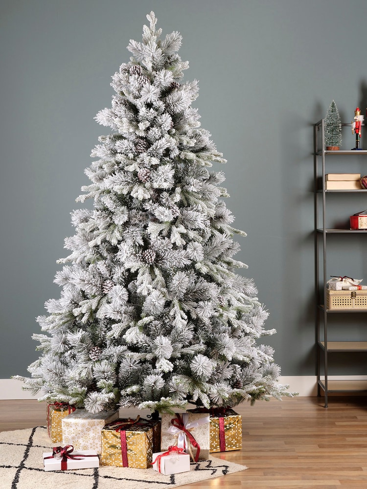 Everlands Green 7ft Lausanne Fir Snowy Christmas Tree - Image 1 of 3