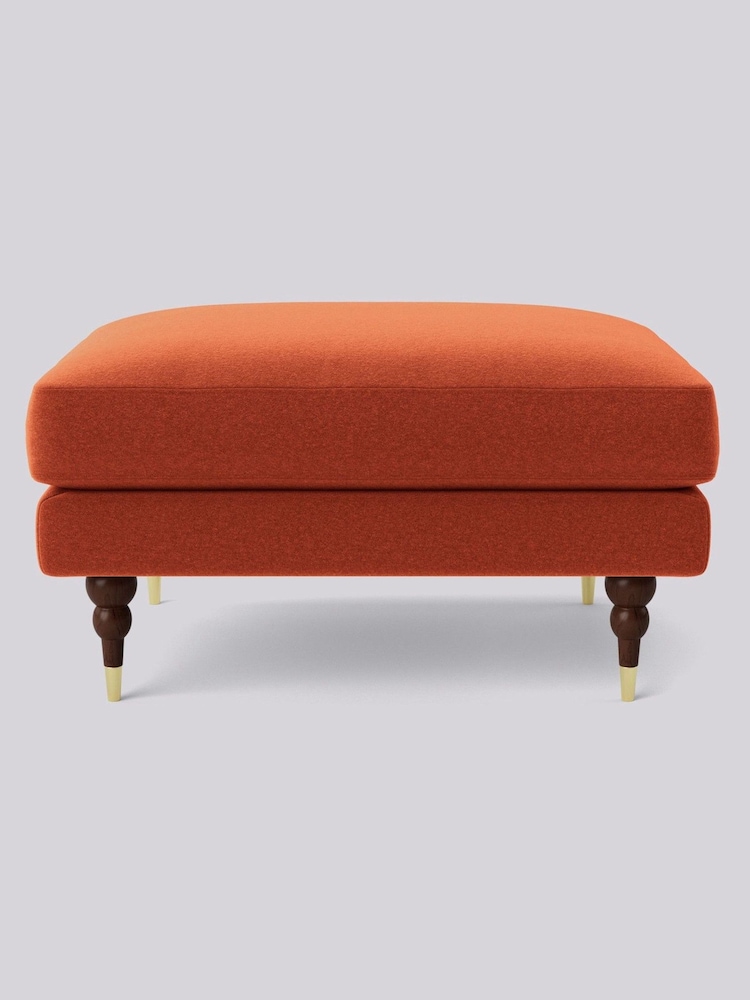 Swoon Orange Charlbury Ottoman - Image 1 of 3
