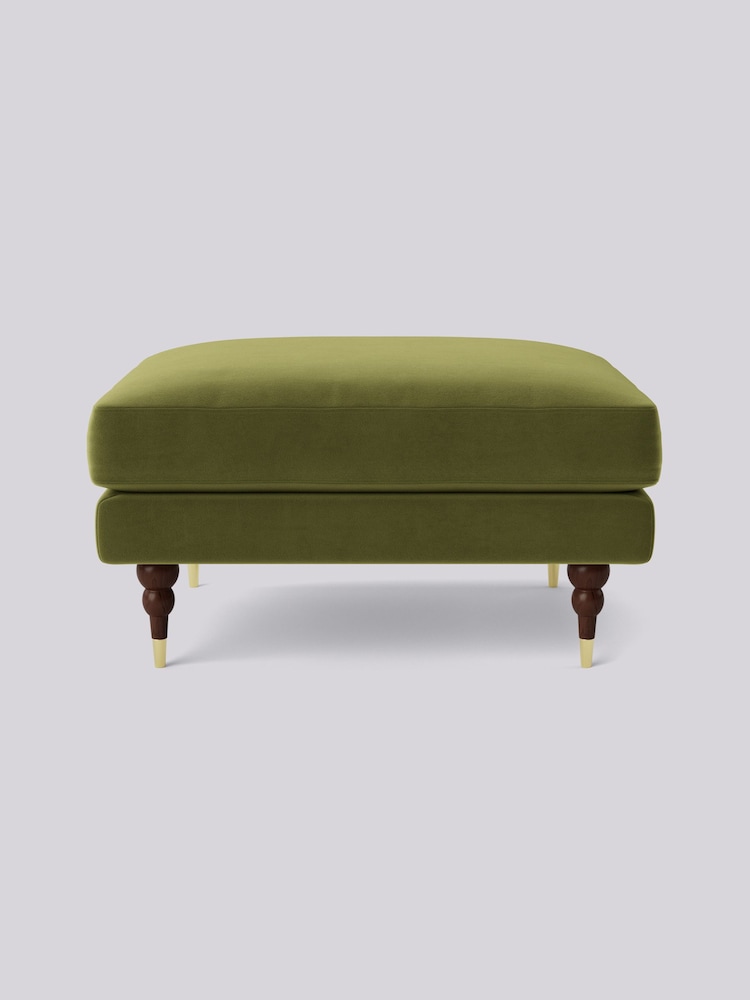 Swoon Green Charlbury Ottoman - Image 1 of 3
