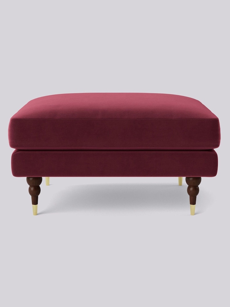 Swoon Red Charlbury Ottoman - Image 1 of 3
