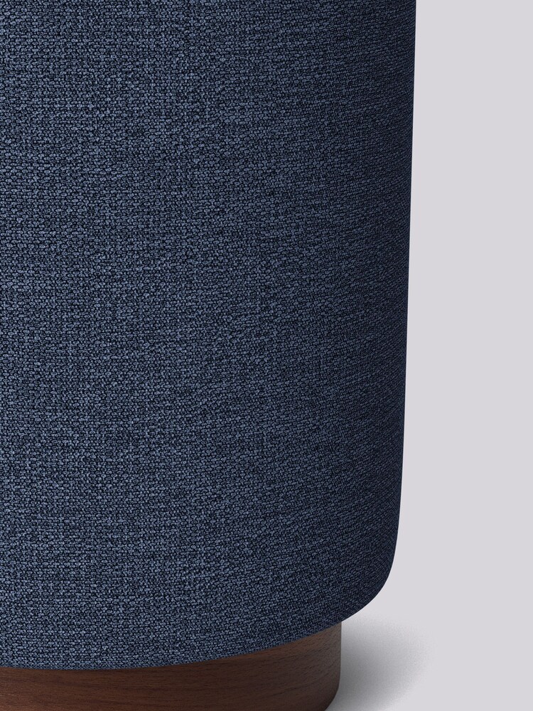Swoon Houseweave Navy Blue Penfold Footstool - Image 2 of 2