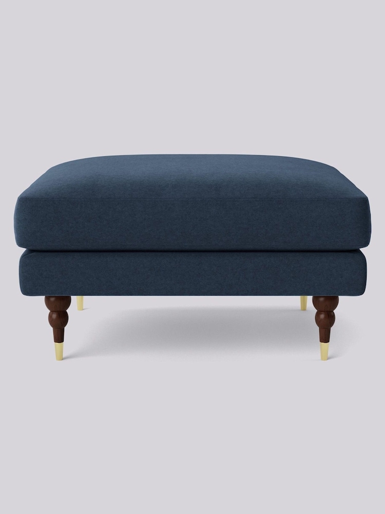 Swoon Blue Charlbury Ottoman - Image 1 of 3