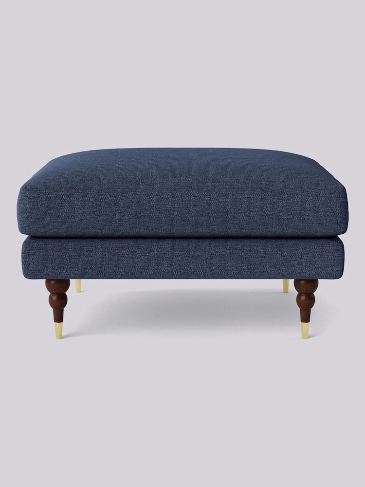 Swoon Blue Charlbury Ottoman - Image 1 of 3