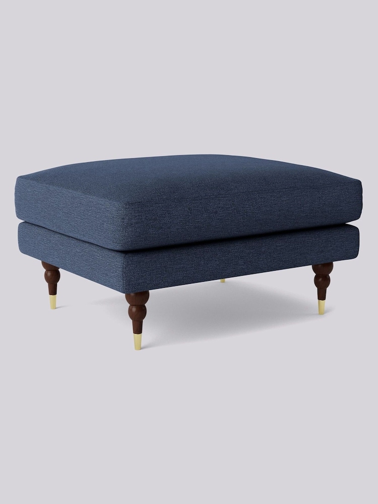 Swoon Blue Charlbury Ottoman - Image 2 of 3
