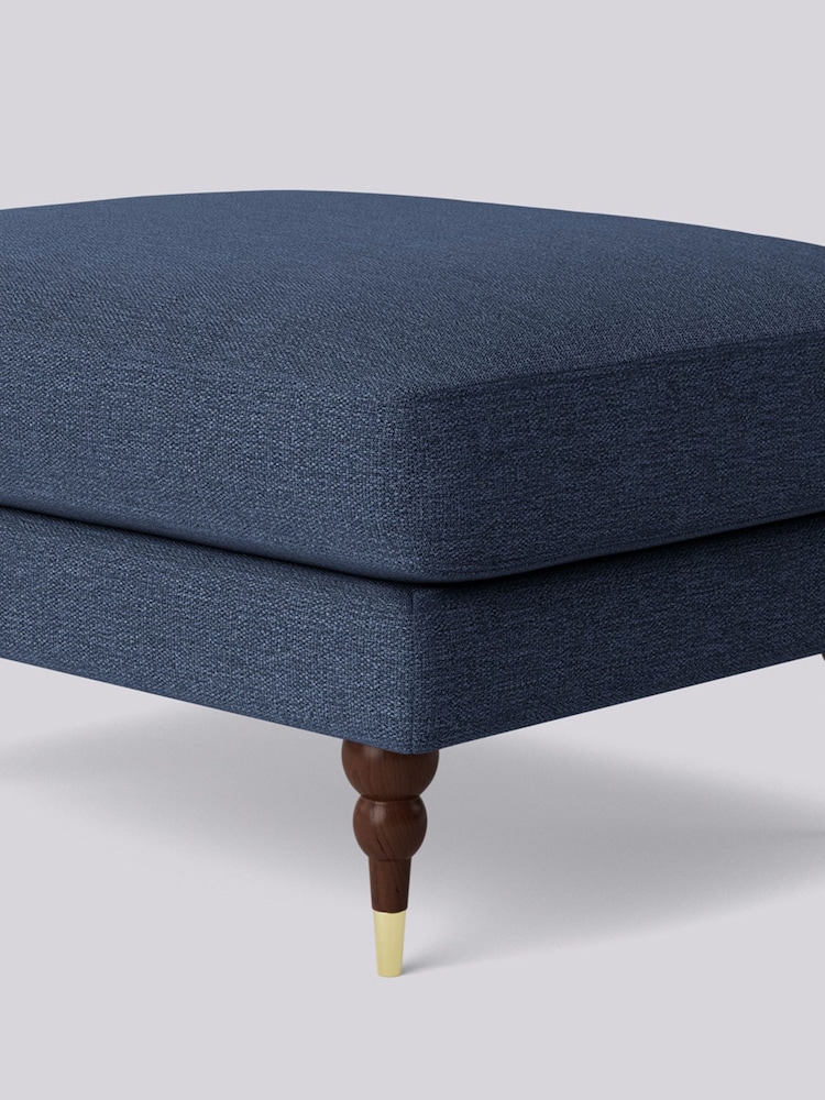 Swoon Blue Charlbury Ottoman - Image 3 of 3