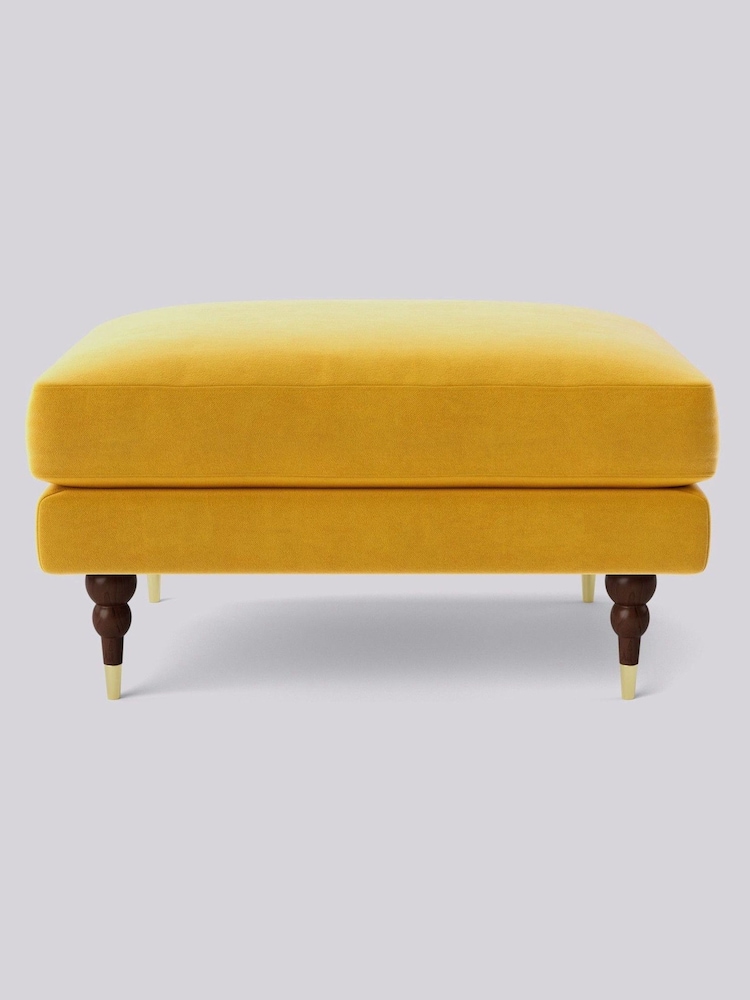 Swoon Yellow Charlbury Ottoman - Image 1 of 3