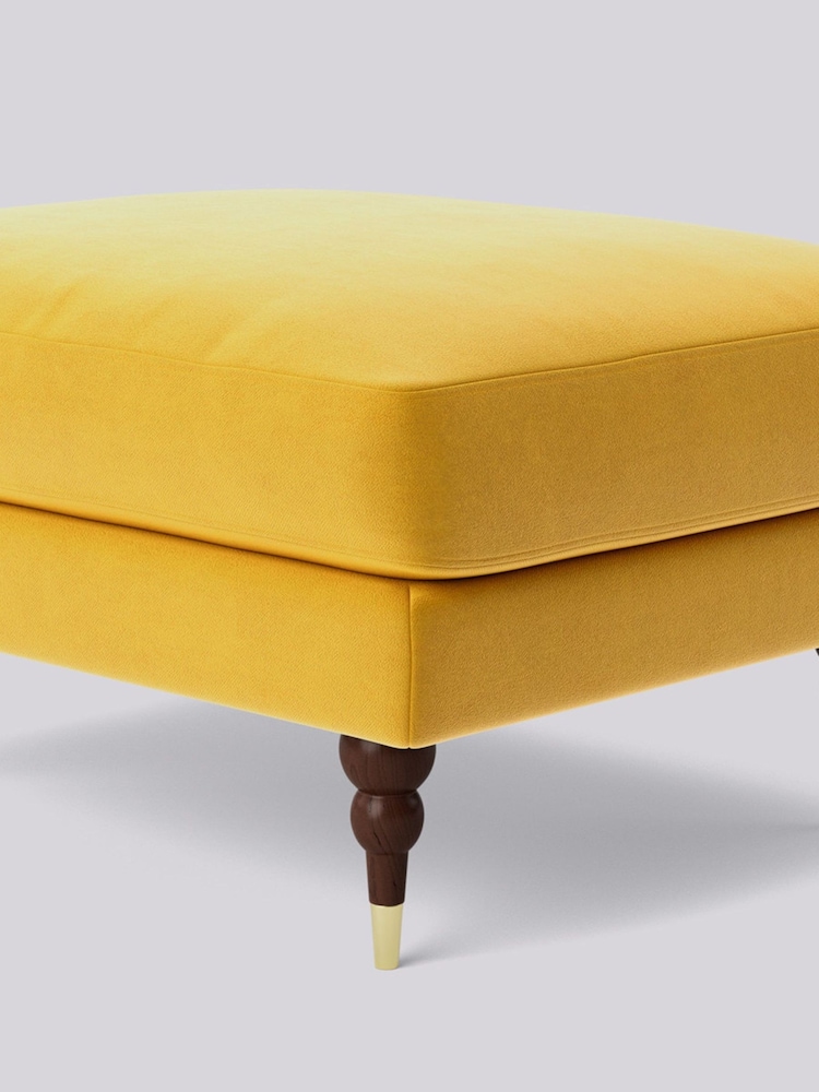 Swoon Yellow Charlbury Ottoman - Image 3 of 3