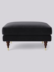 Swoon Black Charlbury Ottoman - Image 1 of 3