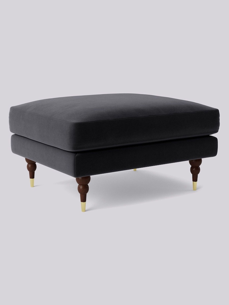 Swoon Black Charlbury Ottoman - Image 2 of 3