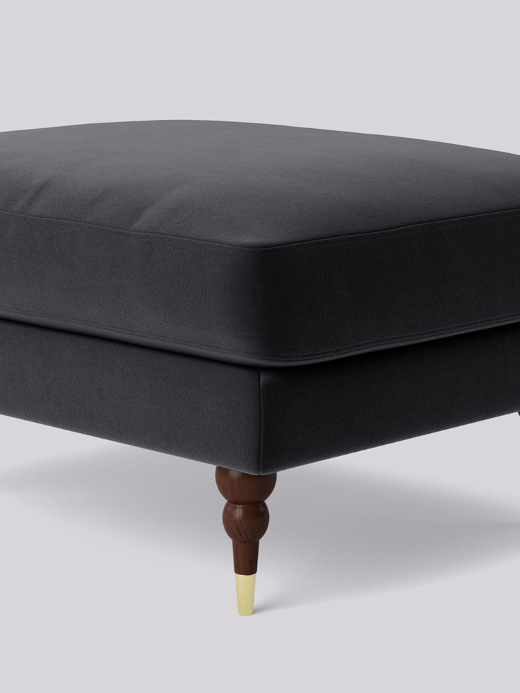 Swoon Black Charlbury Ottoman - Image 3 of 3
