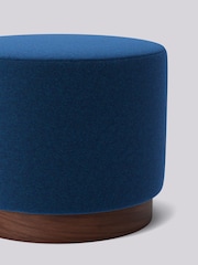 Swoon Soft Wool Midnight Blue Penfold Small Ottoman - Image 2 of 2