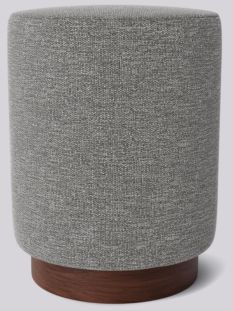 Swoon Houseweave Thunder Grey Penfold Footstool - Image 1 of 2
