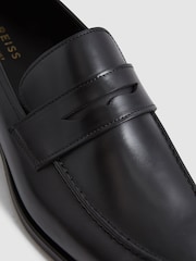 أسود - حذاء سهل اللبس جلد Grafton من Reiss - صورة 5 من 6