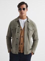 Reiss Camel Bardot Chunky Knit Ribbed Cardigan - Image 6 of 6