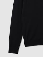 Negro - Reiss cárdigan Hampshire Merino Wool Funnel Neck - Imagen 2 de 2