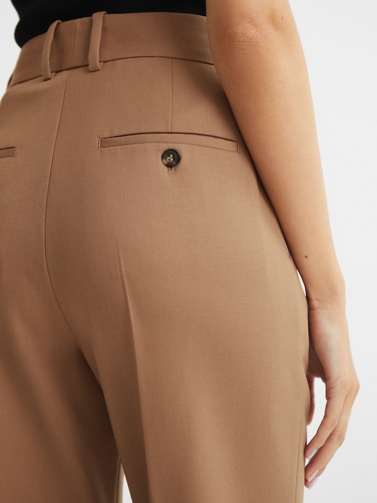 Reiss Camel Mara Slim Leg Tailored Trousers - Image 6 of 6