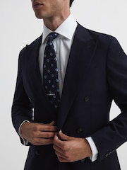 Reiss Silver Ardley Stone Insert Tie Bar - Image 2 of 4