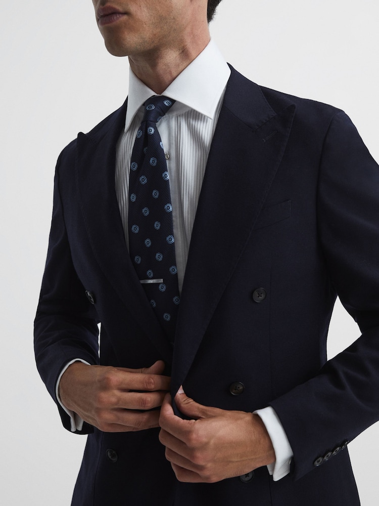Reiss Silver Ardley Stone Insert Tie Bar - Image 2 of 4