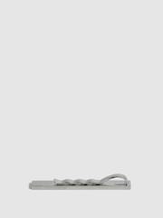 Reiss Silver Ardley Stone Insert Tie Bar - Image 3 of 4