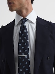 Reiss Silver Ardley Stone Insert Tie Bar - Image 4 of 4