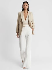 Dorado - Cinturón tipo bisagra con forma de cuadrado en cuero Hayley de Reiss - Imagen 6 de 6
